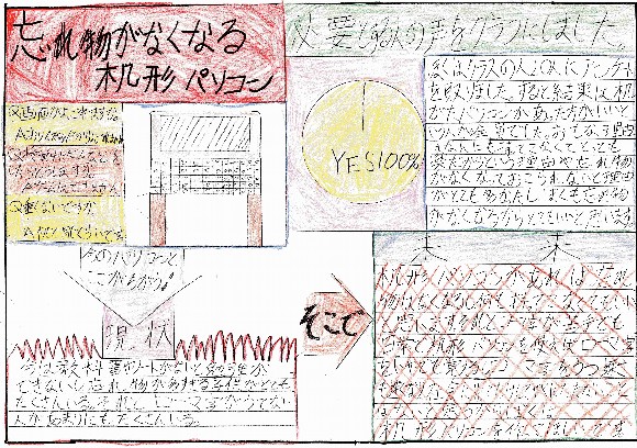 忘れ物がなくなる机形パソコン